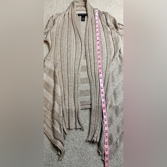 INC International Concepts Women Open Front Cardigan Shimmer Gold Size XS - Picture 6 of 6